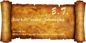 Bartánusz Tavaszka névjegykártya